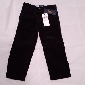 NWT Polo Ralph Lauren Corduroy Black Pant 2T